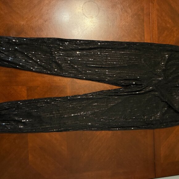 Styles By Callie Black Sequin Pants Medium - Picture 1 of 9